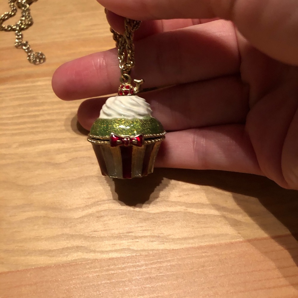 Betsey Johnson Cupcake Necklace